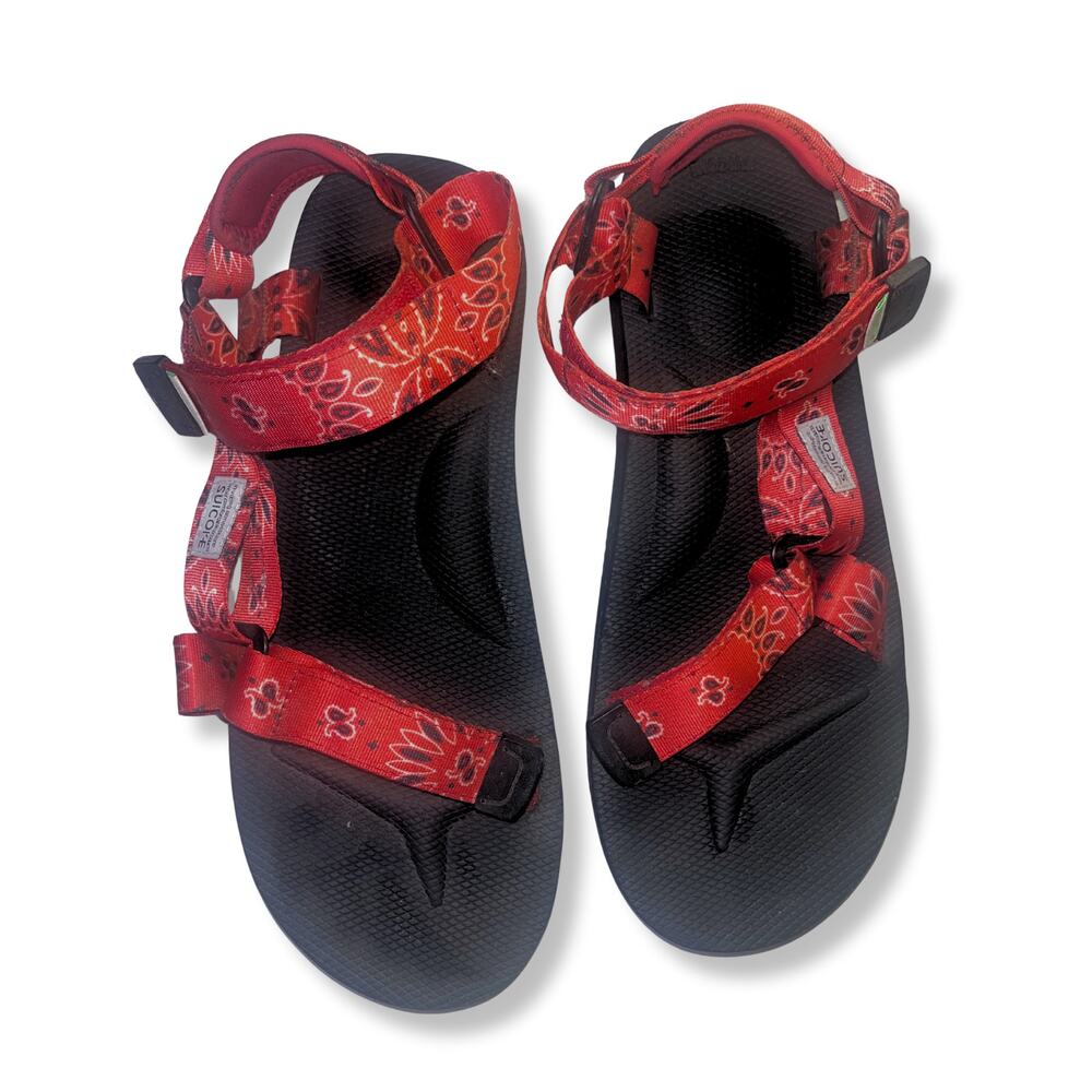 Suicoke Red Bandana Strap Sport Sandals Mens US 12